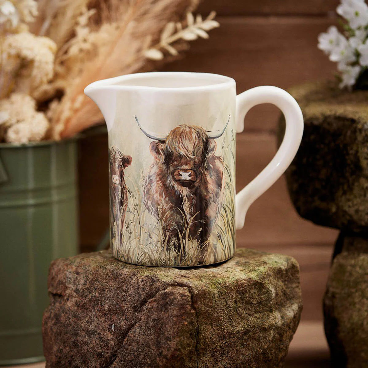 Highland Cow Autumn Jug