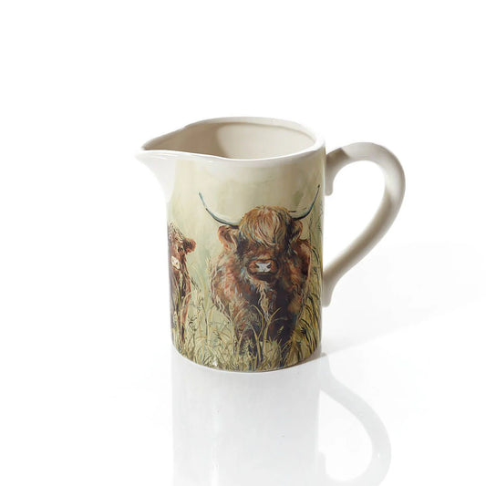 Highland Cow Autumn Jug