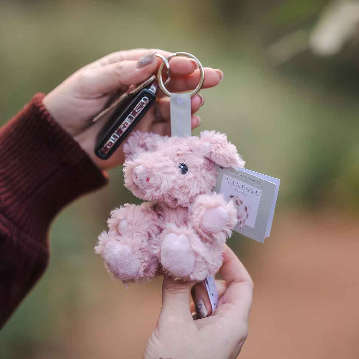 Vanessa the Pig Plush Keyring
