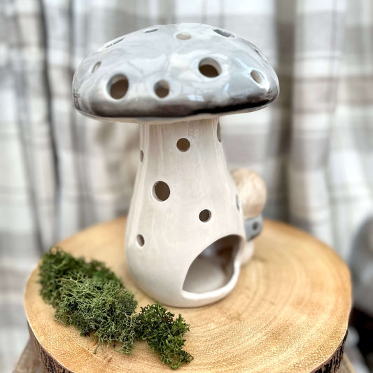 Medium Mushroom & Hedgehog Tea Light Holder