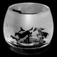 Hunting Scene Glass Tea Light Holder