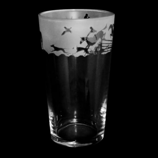 The Hunt Etched Pint Glass - Unique Gift