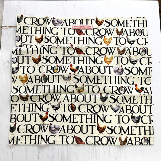Emma Bridgewater Rise & Shine Cotton Tea Towel – Chicken Print Kitchen Towel, Farmhouse Kitchen Decor
