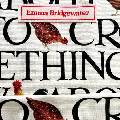 Emma Bridgewater Rise & Shine Cotton Tea Towel – Chicken Print Kitchen Towel, Farmhouse Kitchen Decor