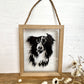 Border Collie Framed Papercut Art