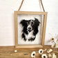 Border Collie Framed Papercut Art