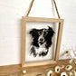 Border Collie Framed Papercut Art