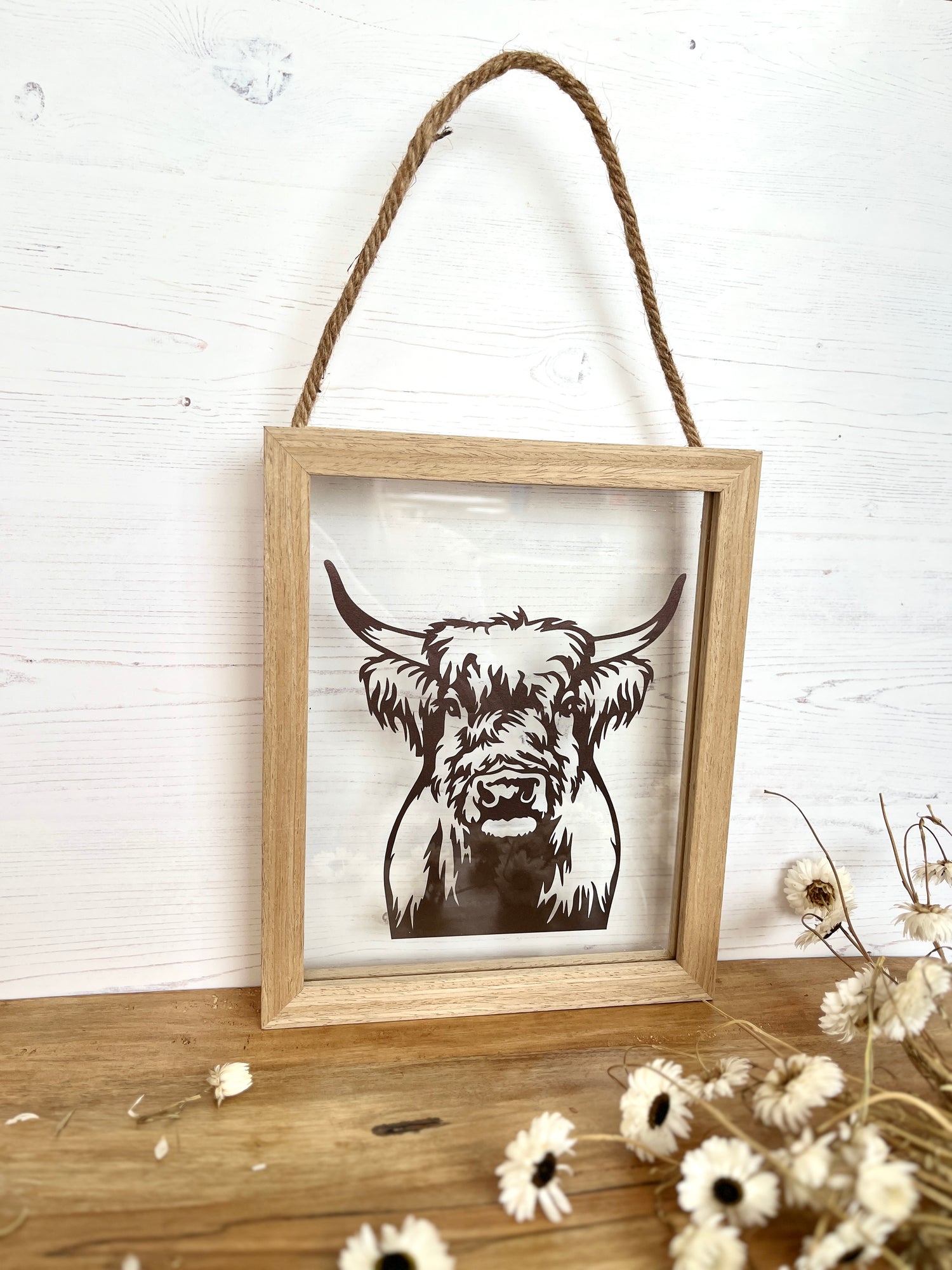 Highland Cow Framed Papercut