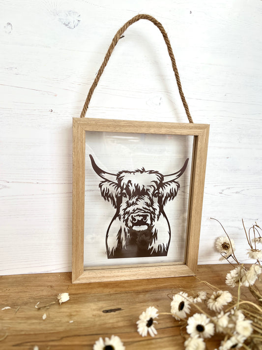 Highland Cow Framed Papercut