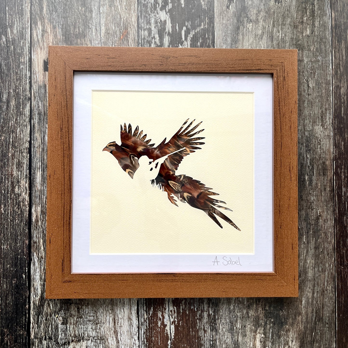 Pheasant Shooting Silhouette Feather Frame