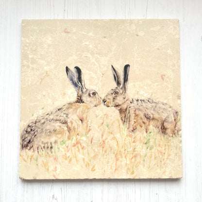 Large Hare Marble Worktop Saver