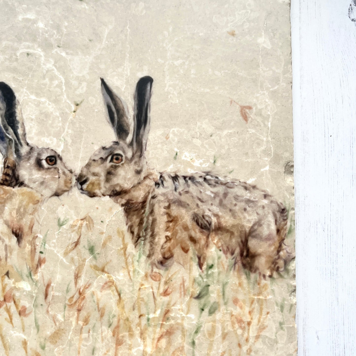 Large Hare Marble Worktop Saver