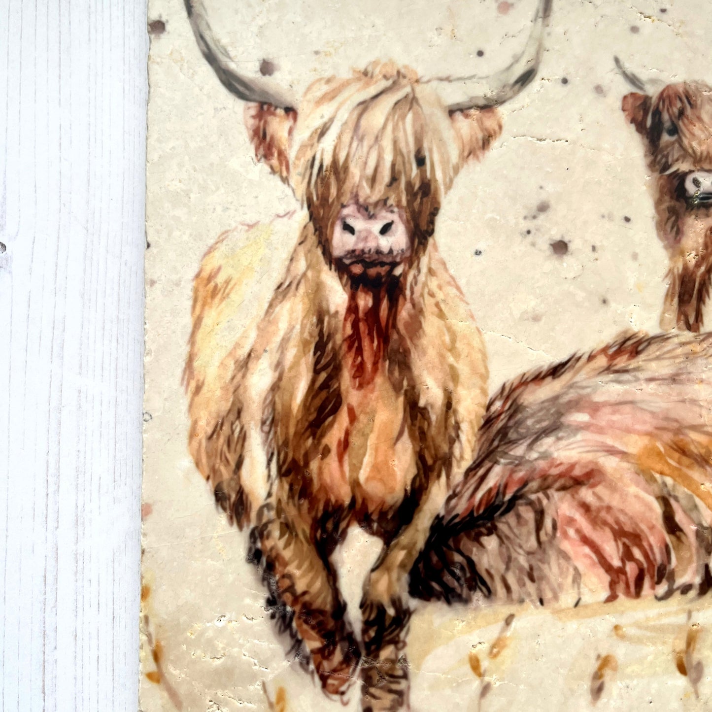 Large Highland Family Marble Trivet