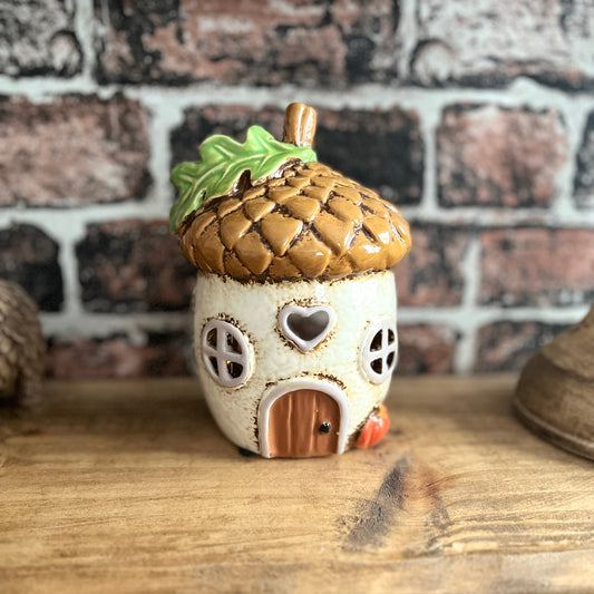 Ceramic Acorn Tea Light Holder