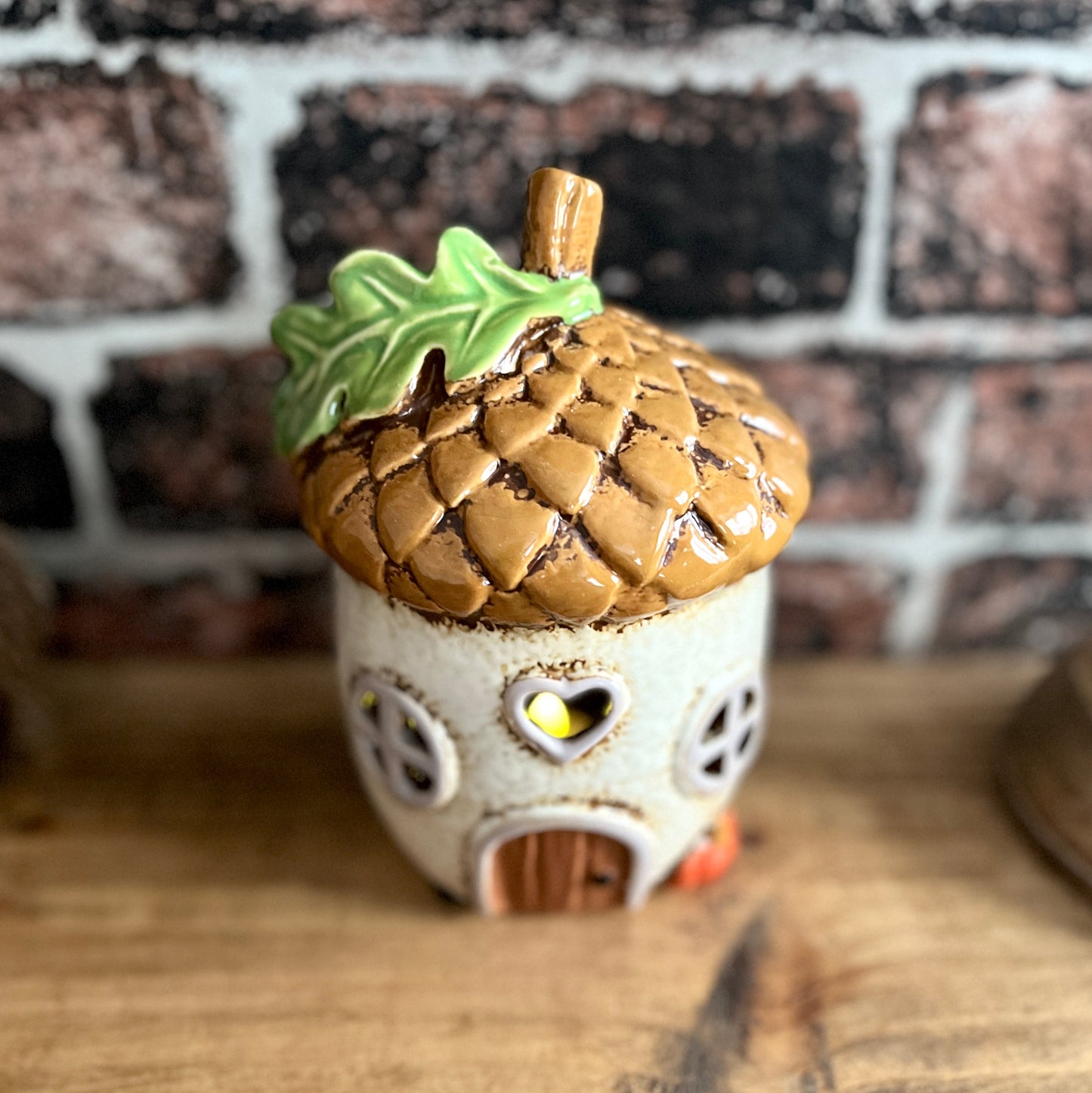 Ceramic Acorn Tea Light Holder