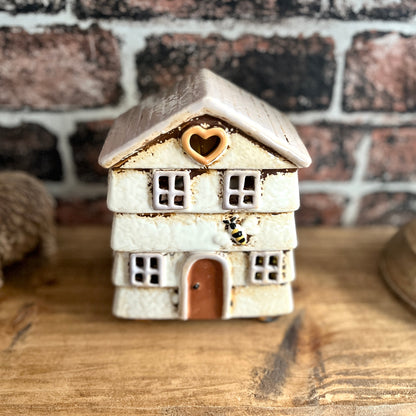 Cream Ceramic Beehive Tealight Holder