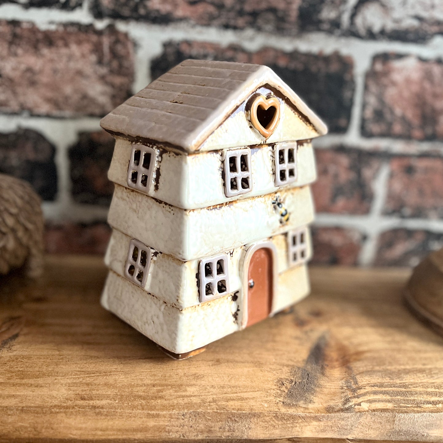 Cream Ceramic Beehive Tealight Holder