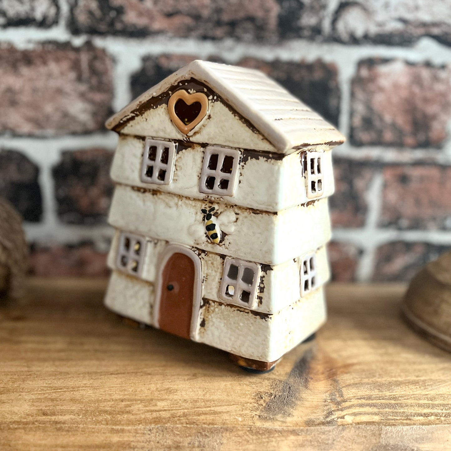 Cream Ceramic Beehive Tealight Holder