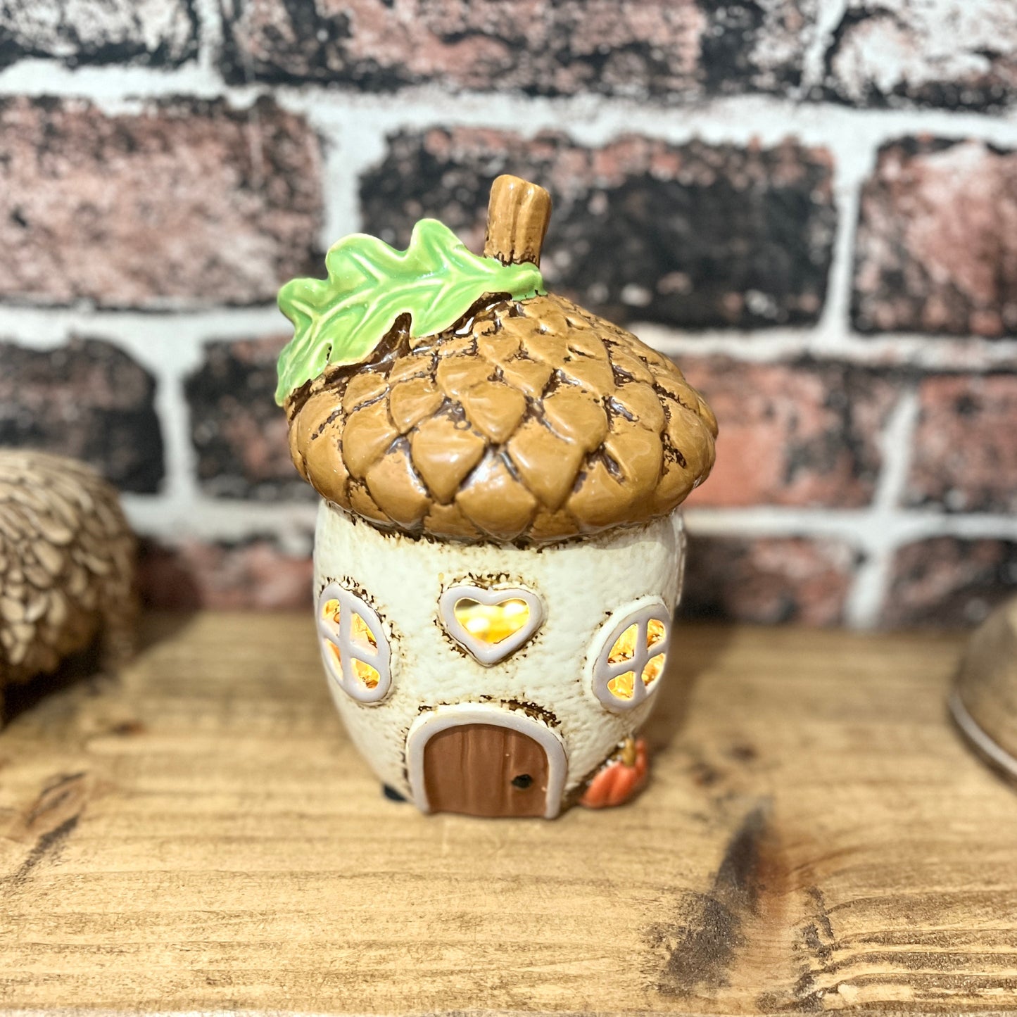 Ceramic Acorn Tea Light Holder