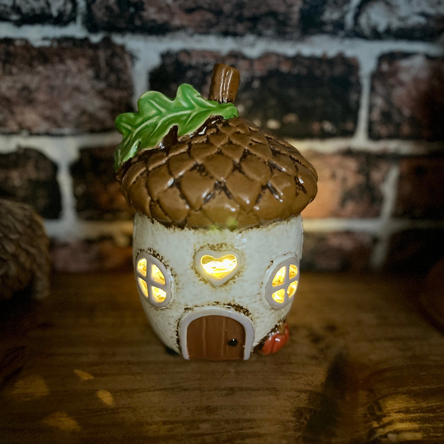 Ceramic Acorn Tea Light Holder