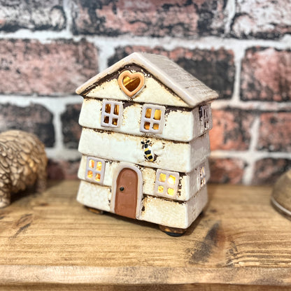 Cream Ceramic Beehive Tealight Holder