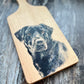 Black Labrador Beech Wood Paddle Chopping Board