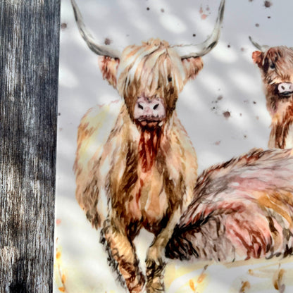 Highland Family Square Ceramic Trivet