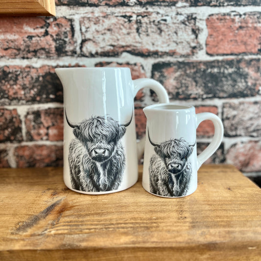 Cute Ceramic Highland Cow Jug