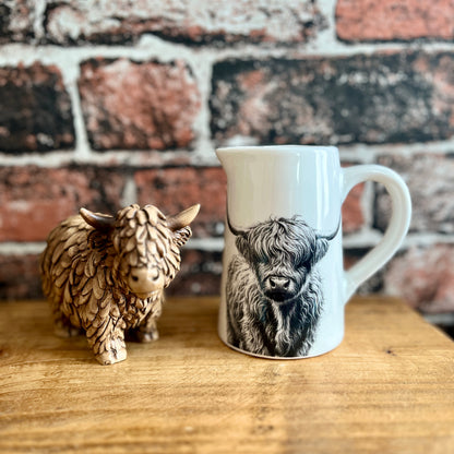 Cute Ceramic Highland Cow Jug