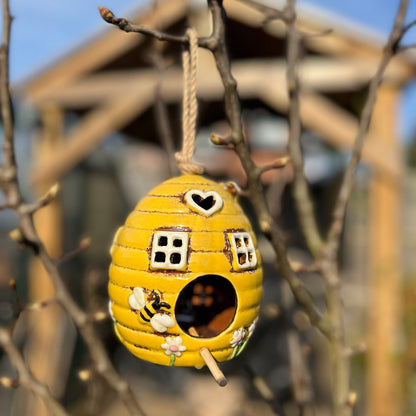 Ceramic Beehive Birdhouse