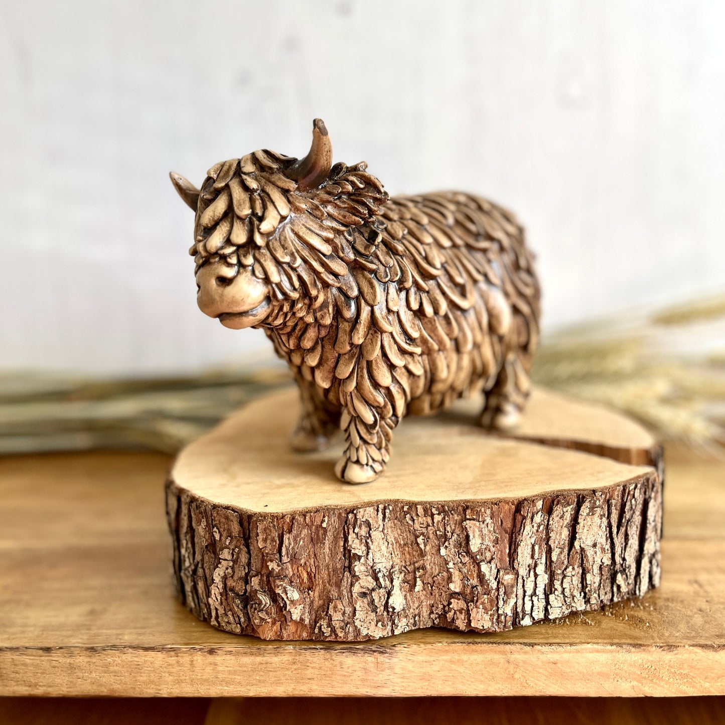Large Highland Cow Resin Ornament