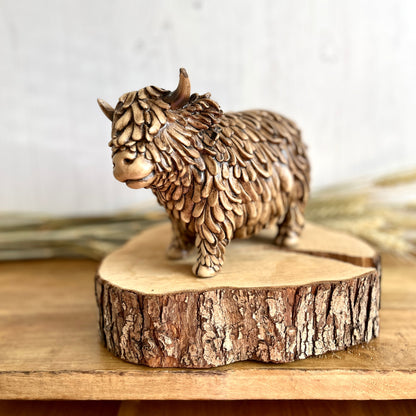 Large Highland Cow Resin Ornament