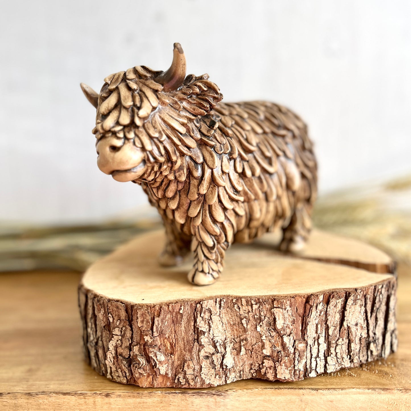 Large Highland Cow Resin Ornament