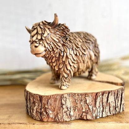 Large Highland Cow Resin Ornament