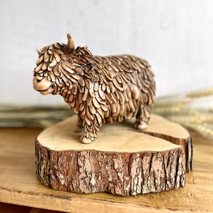 Large Highland Cow Resin Ornament