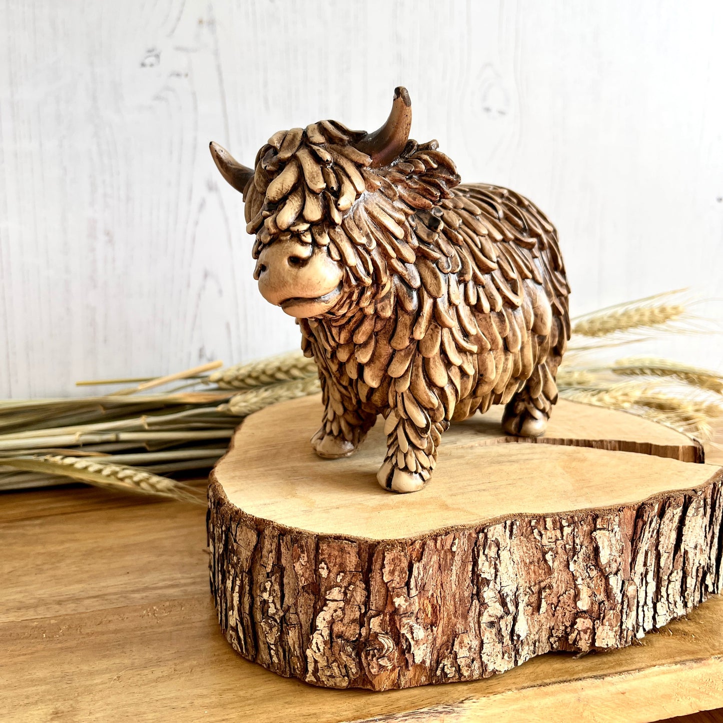 Large Highland Cow Resin Ornament