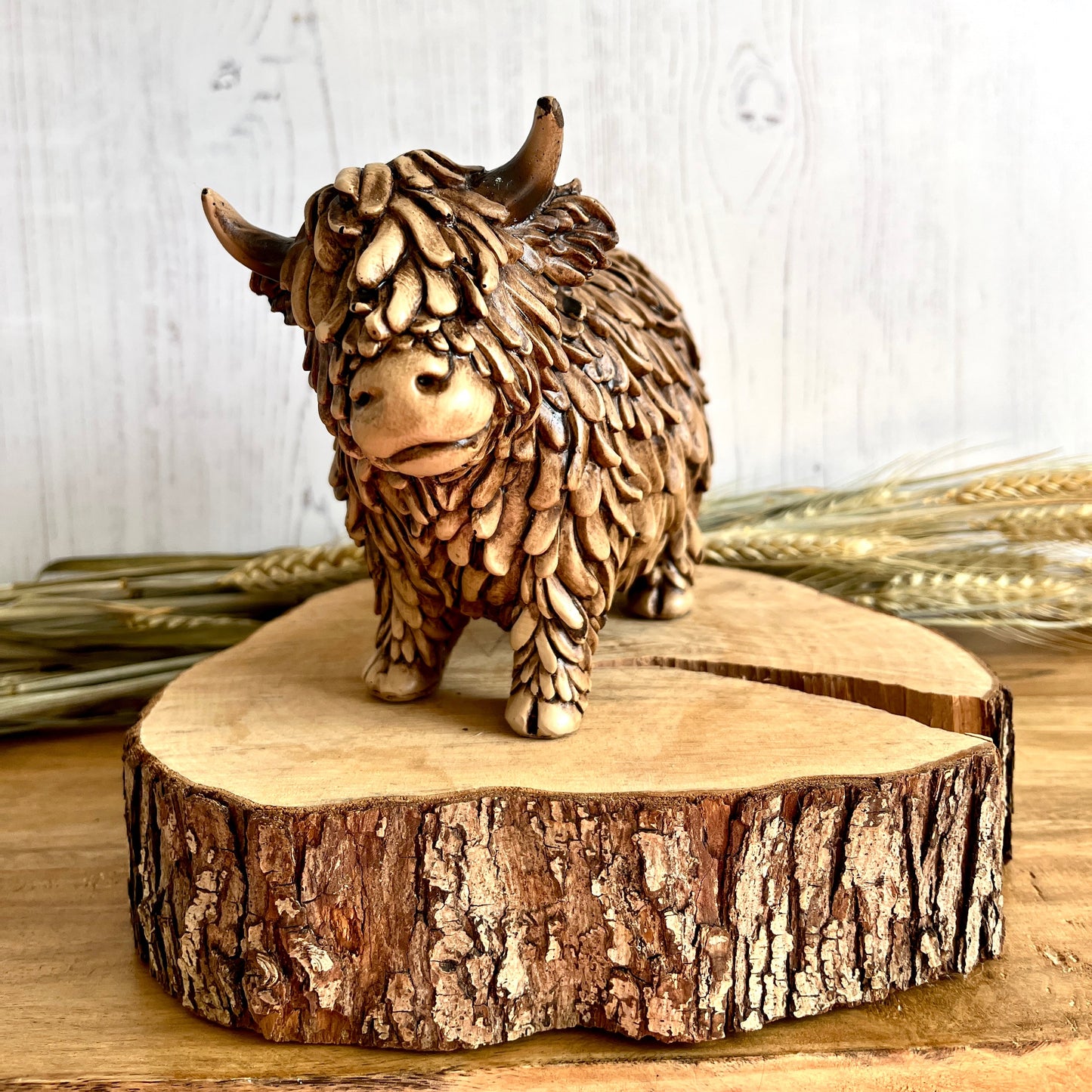 Large Highland Cow Resin Ornament