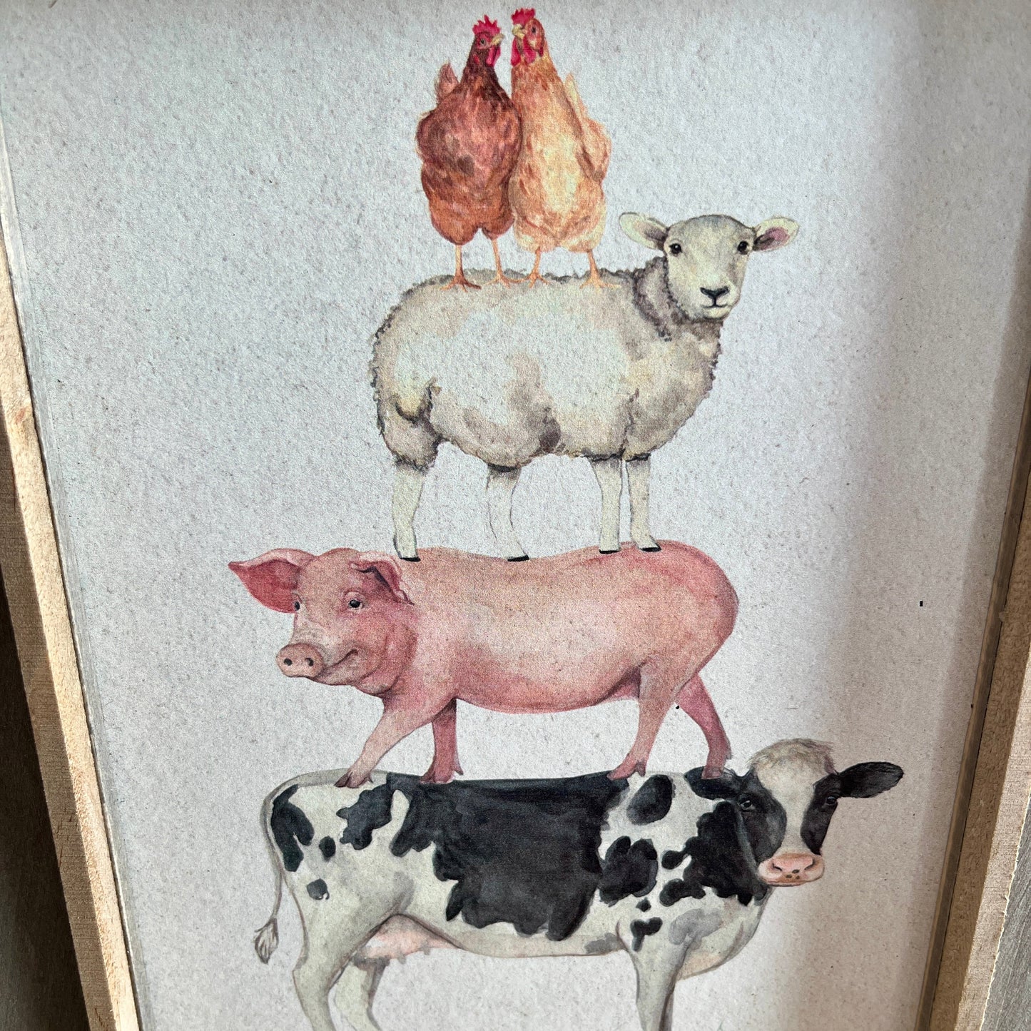 Farm Animal Stack Frame | Welcome Wall Plaque