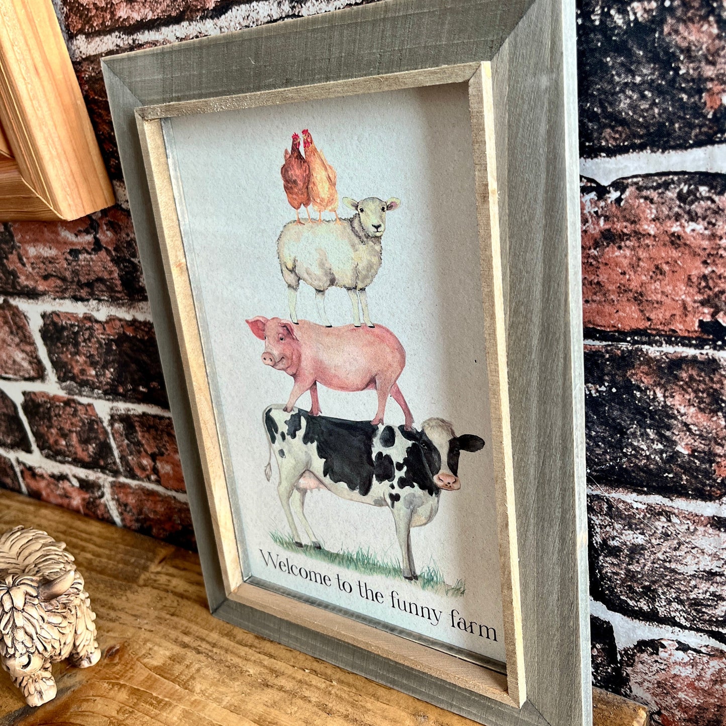 Farm Animal Stack Frame | Welcome Wall Plaque