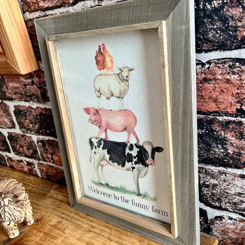 Farm Animal Stack Frame | Welcome Wall Plaque