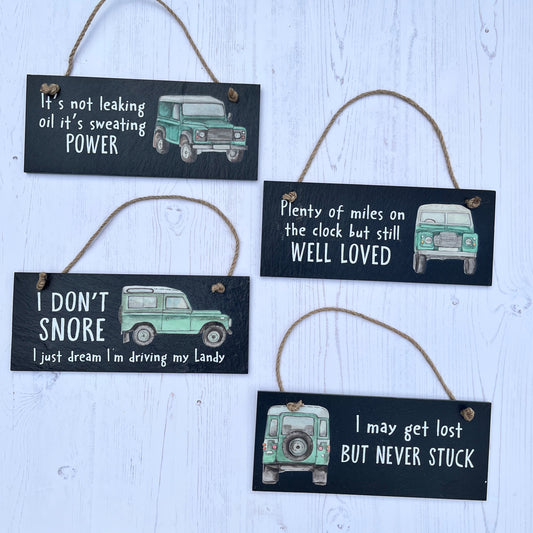 Land Rover Slate Plaques - Funny Gift for Landy Lovers