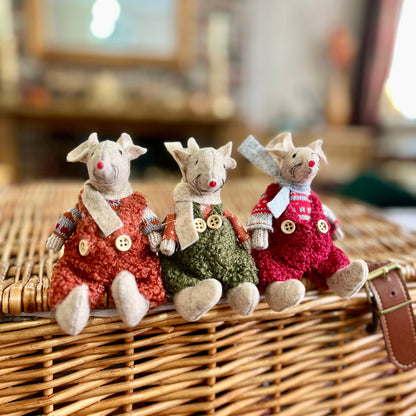 Fabric Sitting Mouse Ornaments