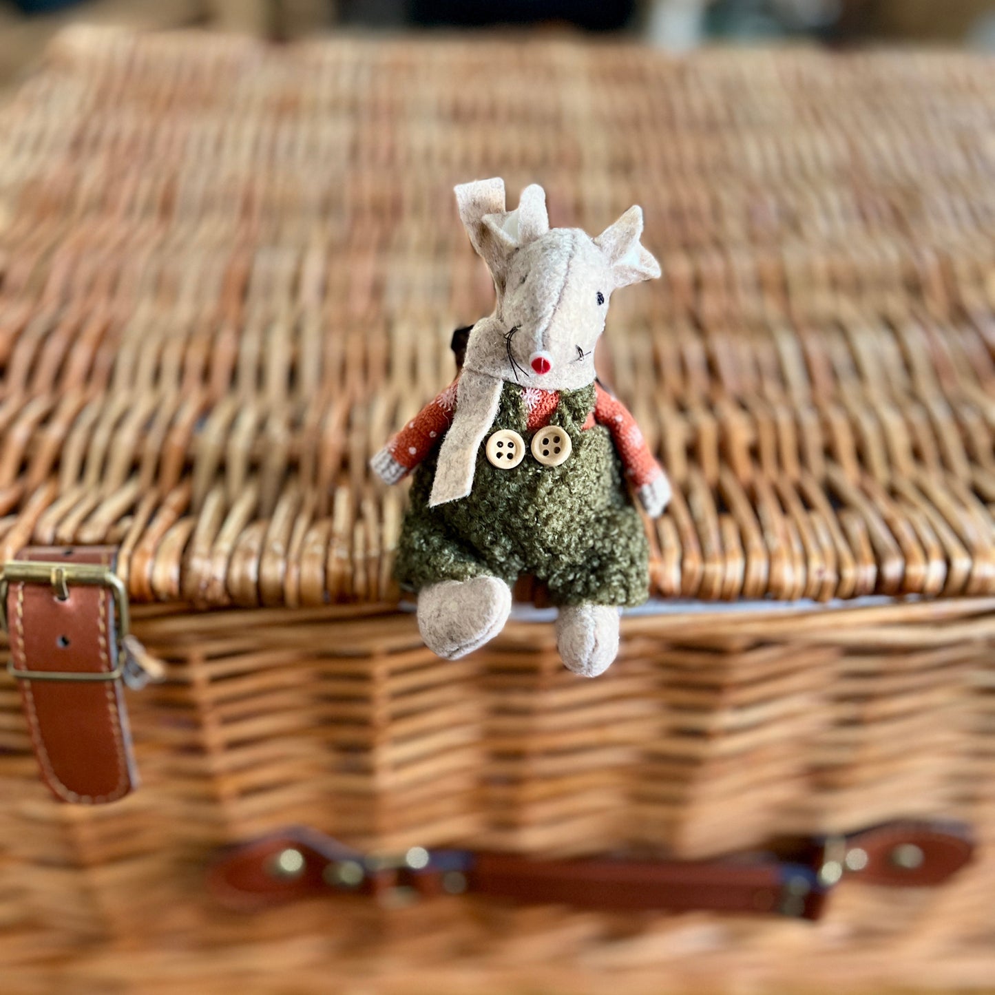 Fabric Sitting Mouse Ornaments