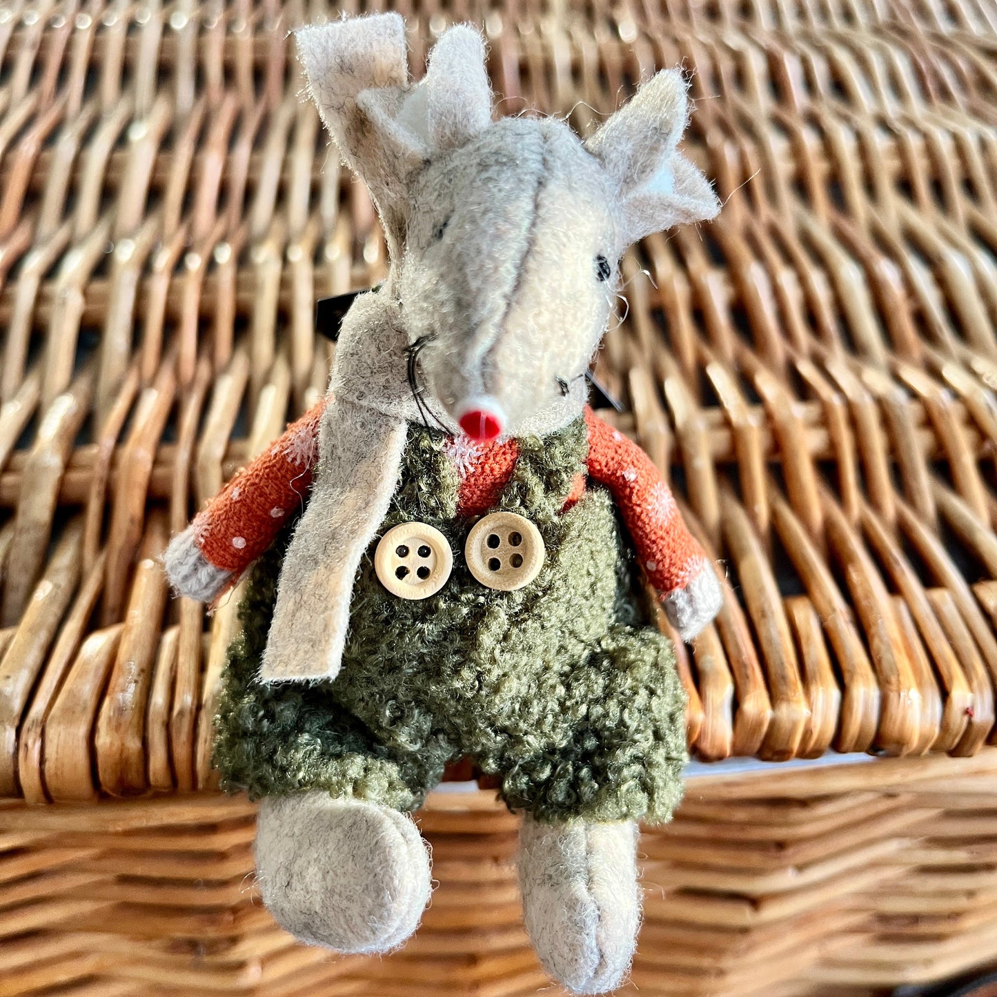 Fabric Sitting Mouse Ornaments