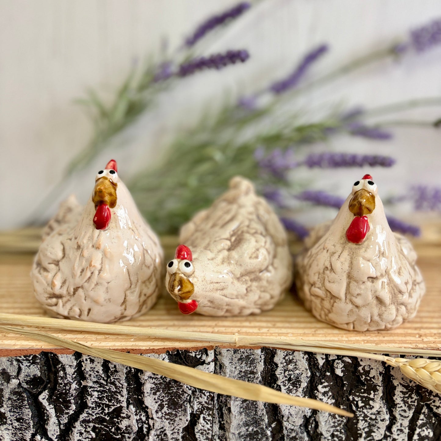 Ceramic Chicken Ornaments
