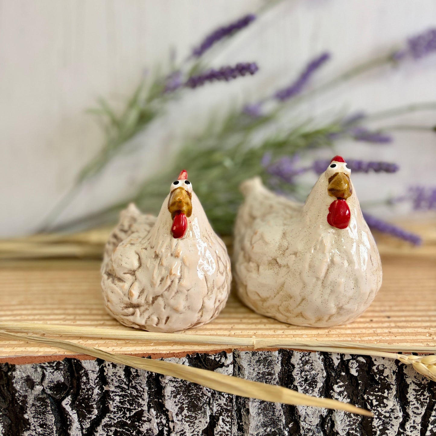 Ceramic Chicken Ornaments