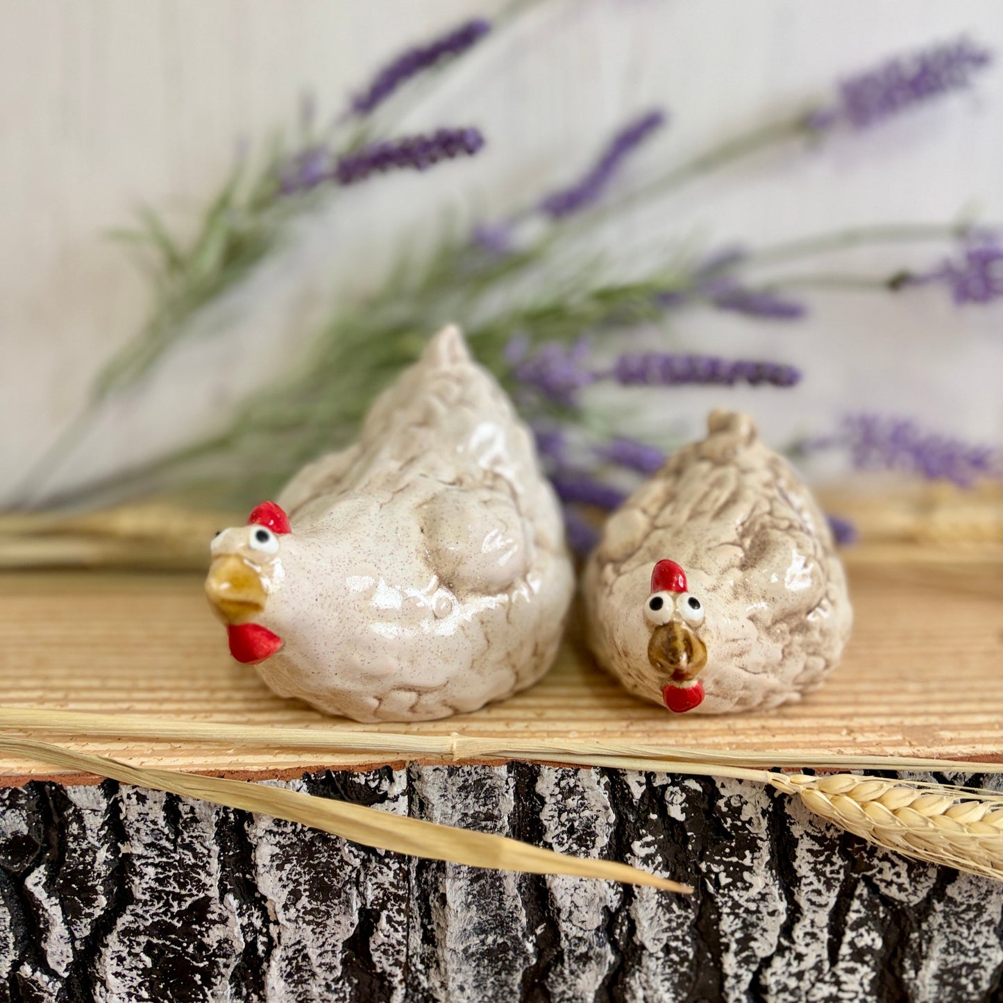 Ceramic Chicken Ornaments