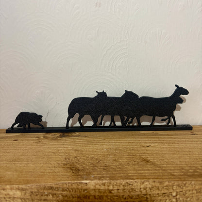 Sheepdog & Sheep Silhouette Topper