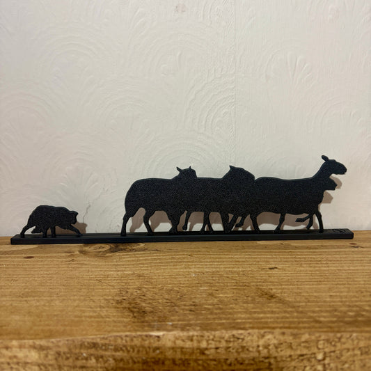 Sheepdog & Sheep Silhouette Topper