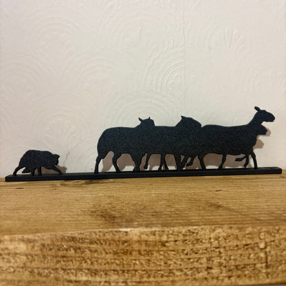 Sheepdog & Sheep Silhouette Topper